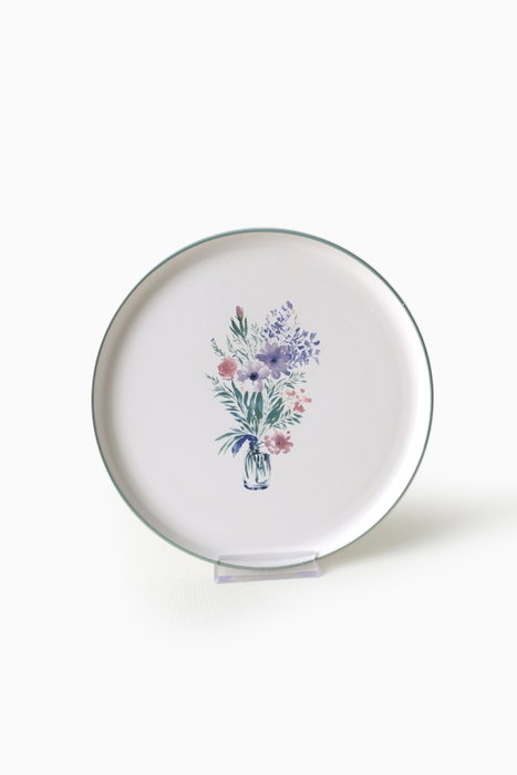 Hermia Juego de platos de gres cerámico, 6 piezas, 22 cm